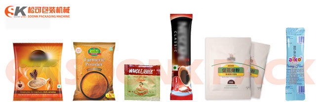 長條圓角粉末粉劑包裝機袋型展示
